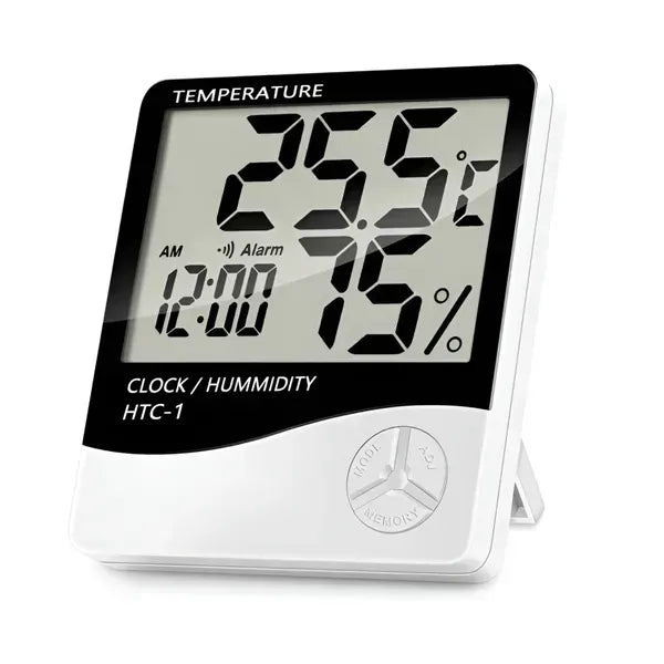 HTC-1 Digital Thermometer Temperature and Humidity Meter Hygrometer Table Alarm
