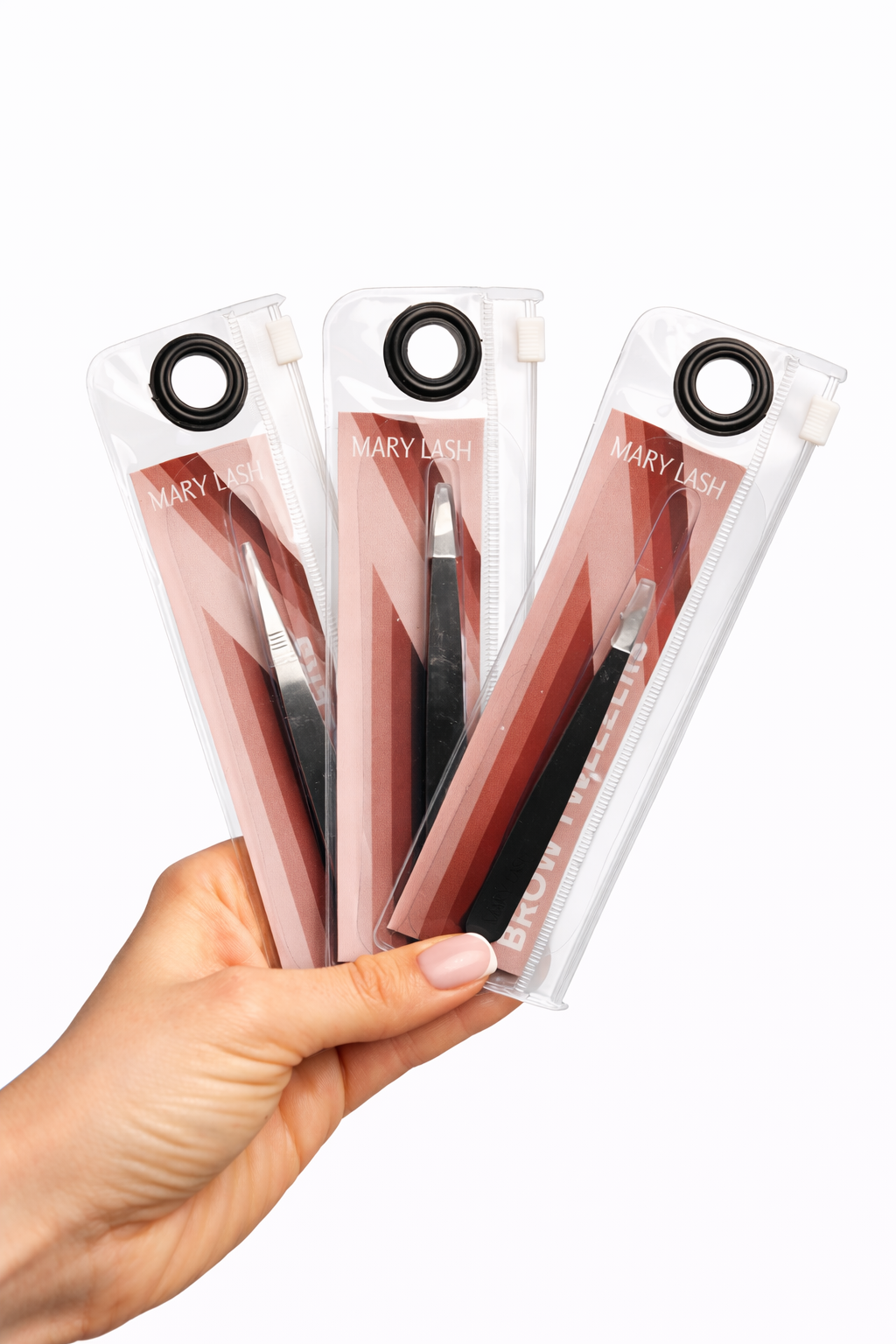 MARY LASH Eyebrow tweezers professional SILVER