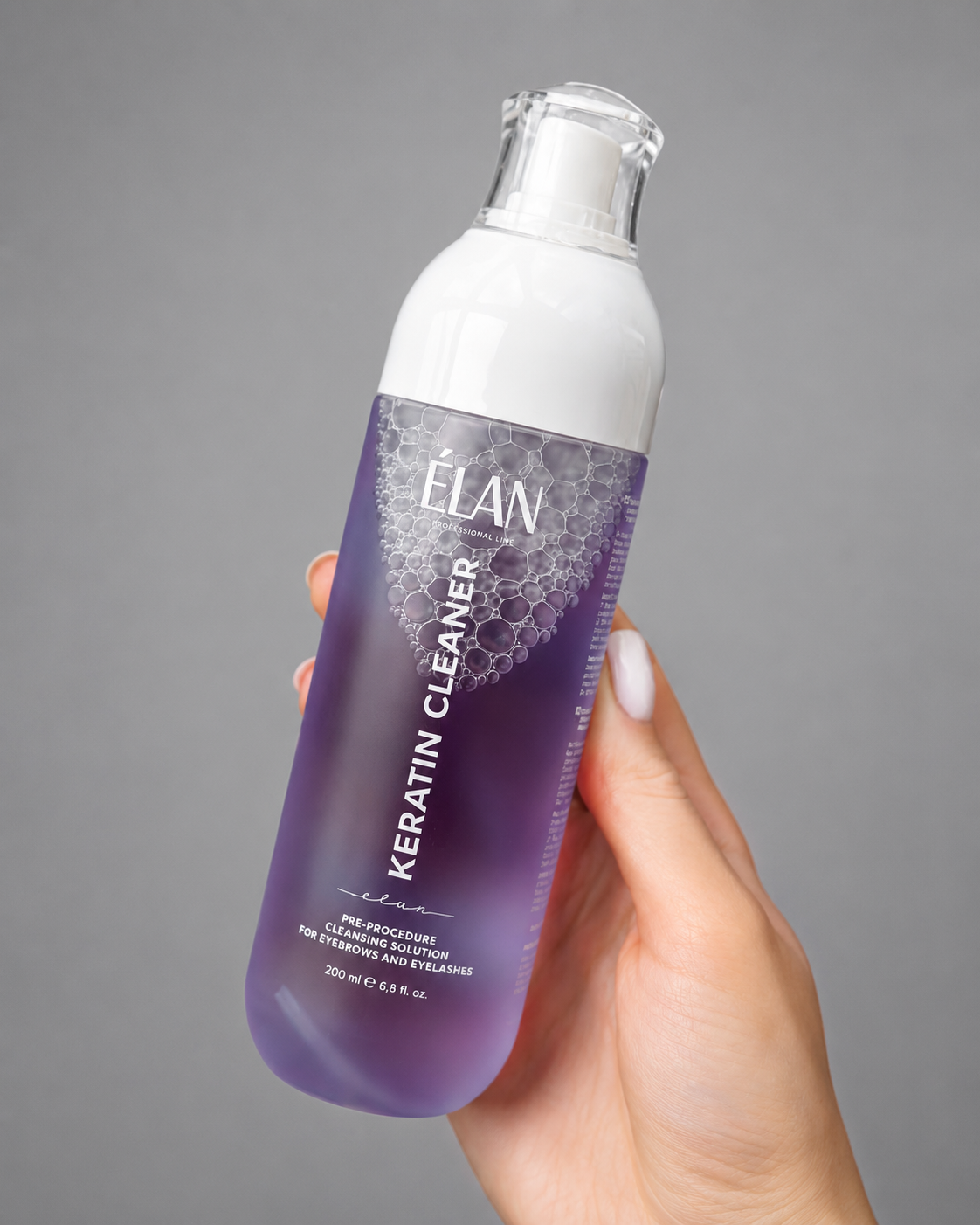 Elan Keratin Cleaner Pre-Procedure Cleansing Solution For Eyebrows And Eyelashes Tonic Degreaser 200ml