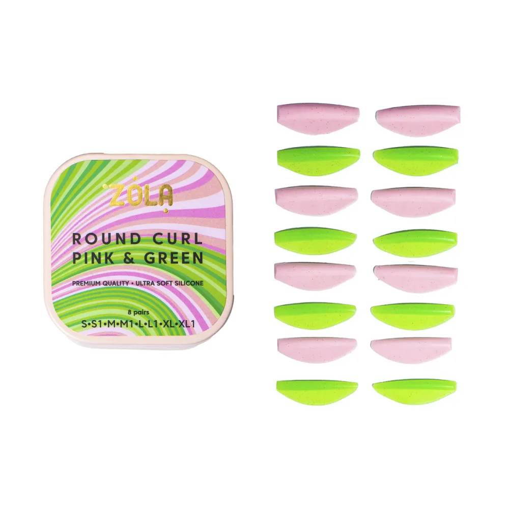 ZOLA Lami shields Roung Curl Pink & Green (S, S1, M, M1, L, L1, XL, XL1)
