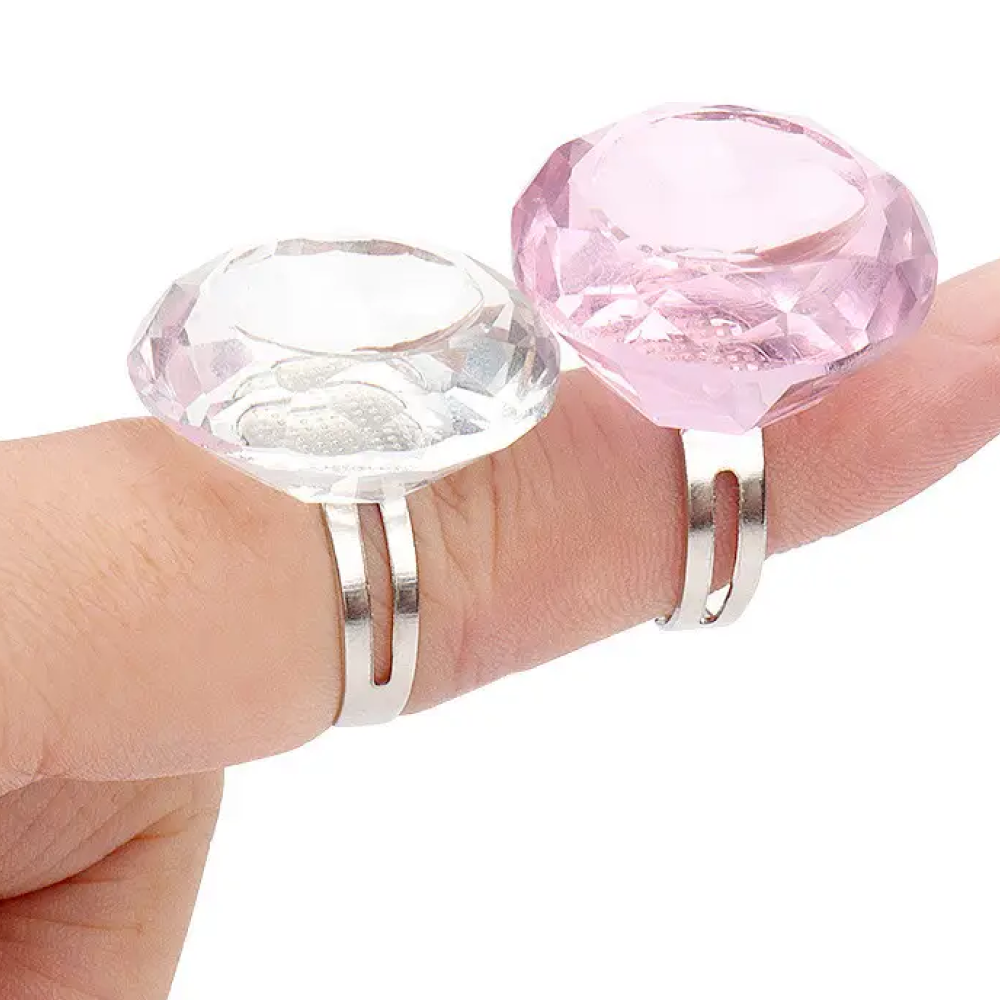 Crystal eyelash glue ring
