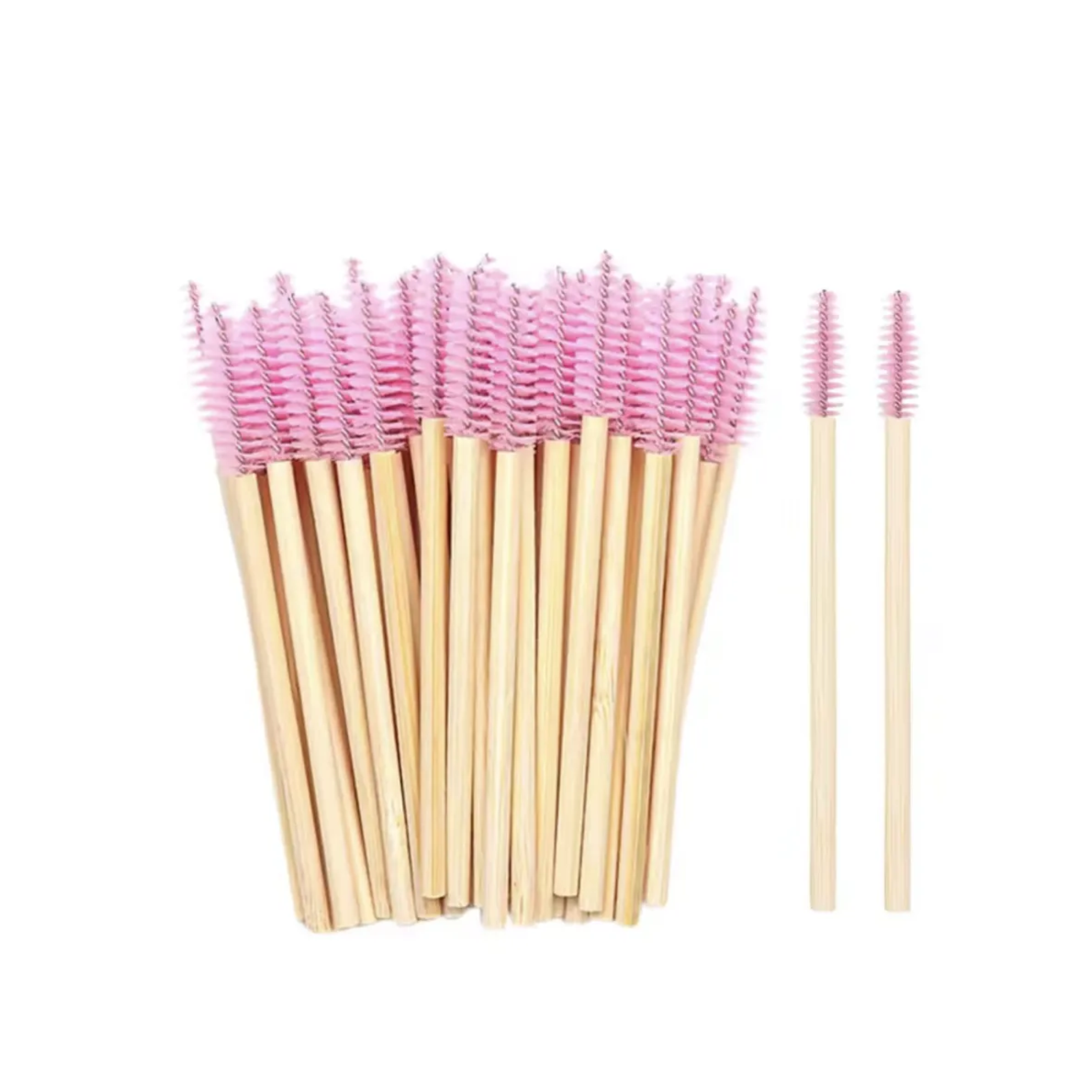 Nylon brushes with bamboo handle 1 pack (50 pcs)