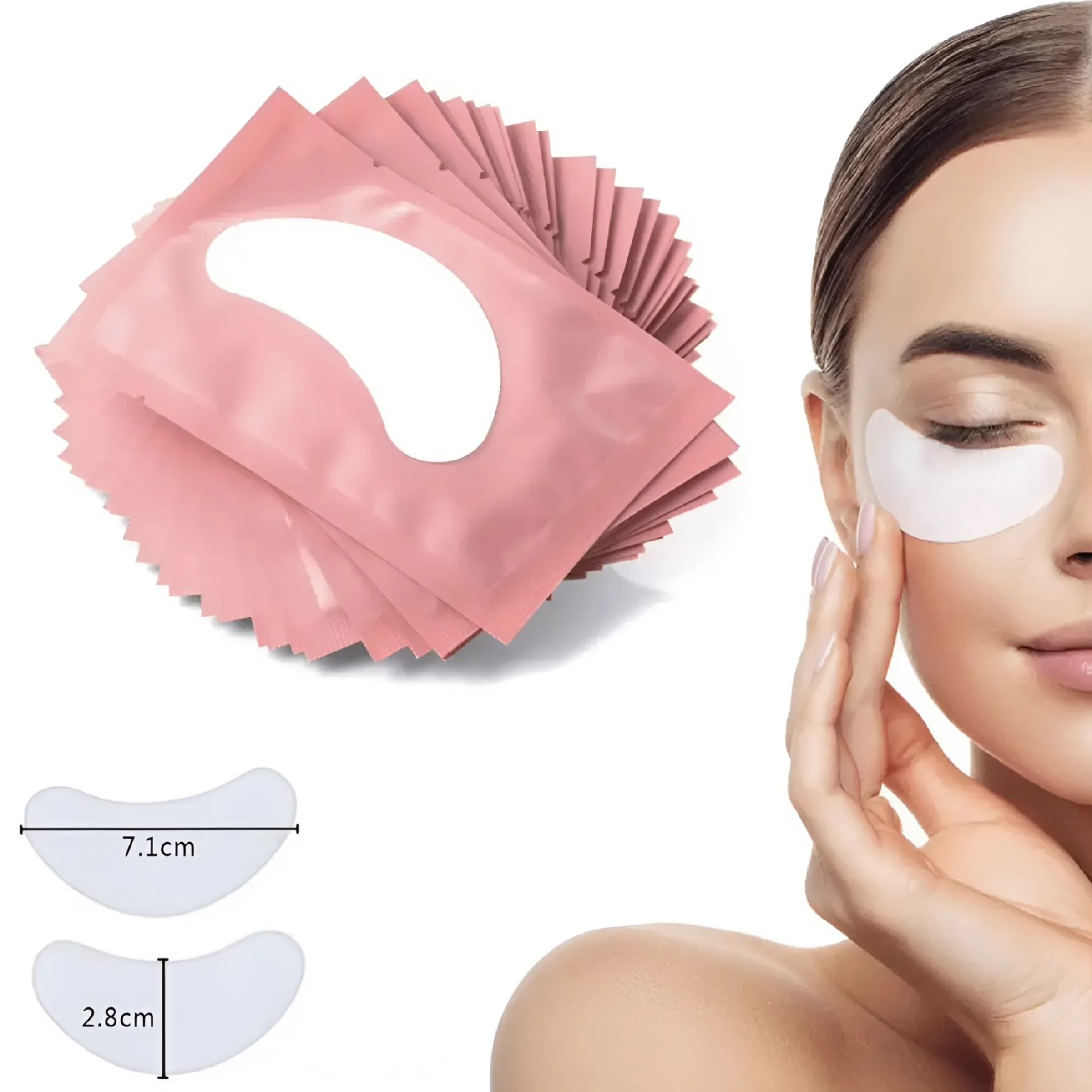 Eyelash Extension Eye Pads Hydrogel for Lash Extensions ROSE 100 Pairs