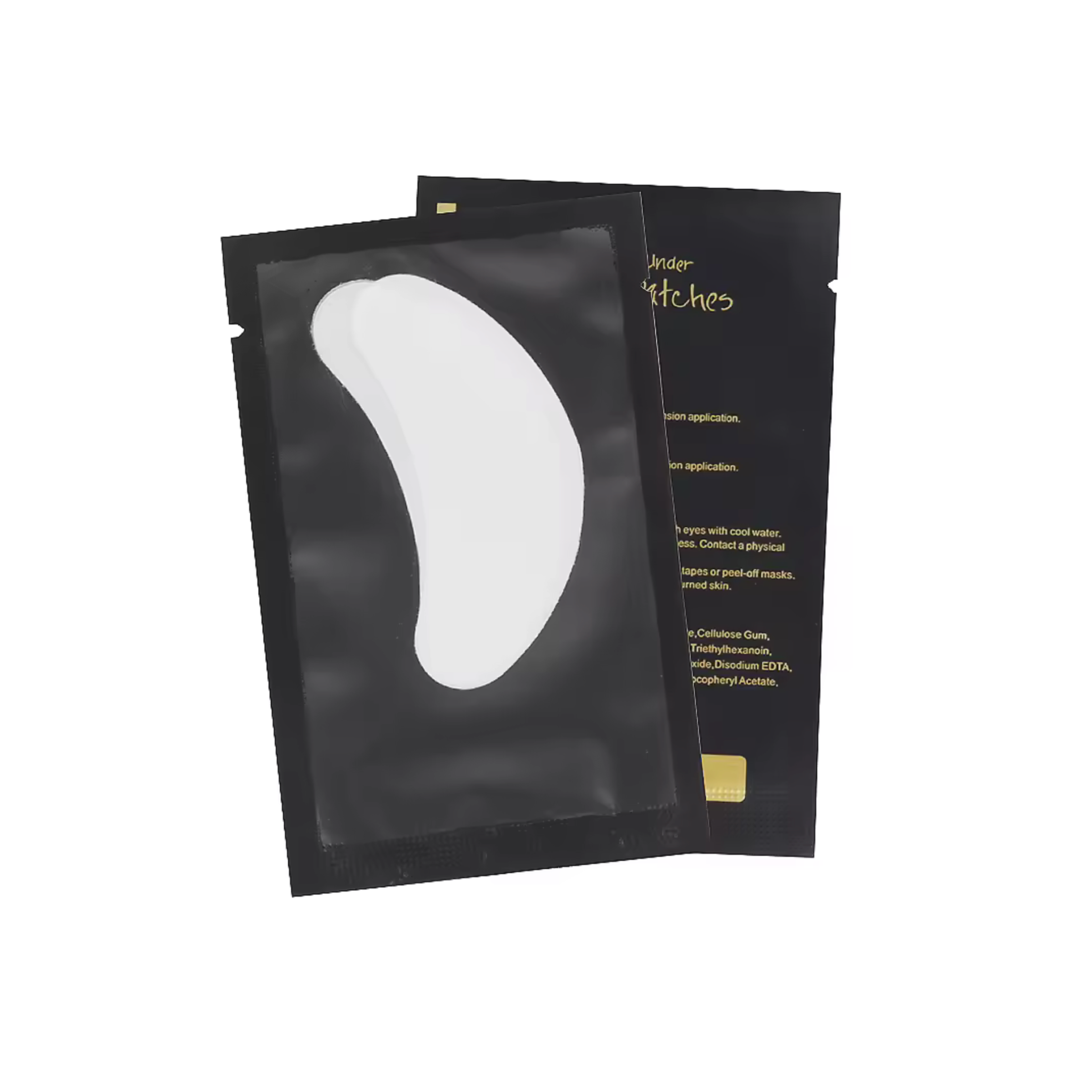 Eyelash Extension Eye Pads Hydrogel for Lash Extensions BLACK 50 Pairs