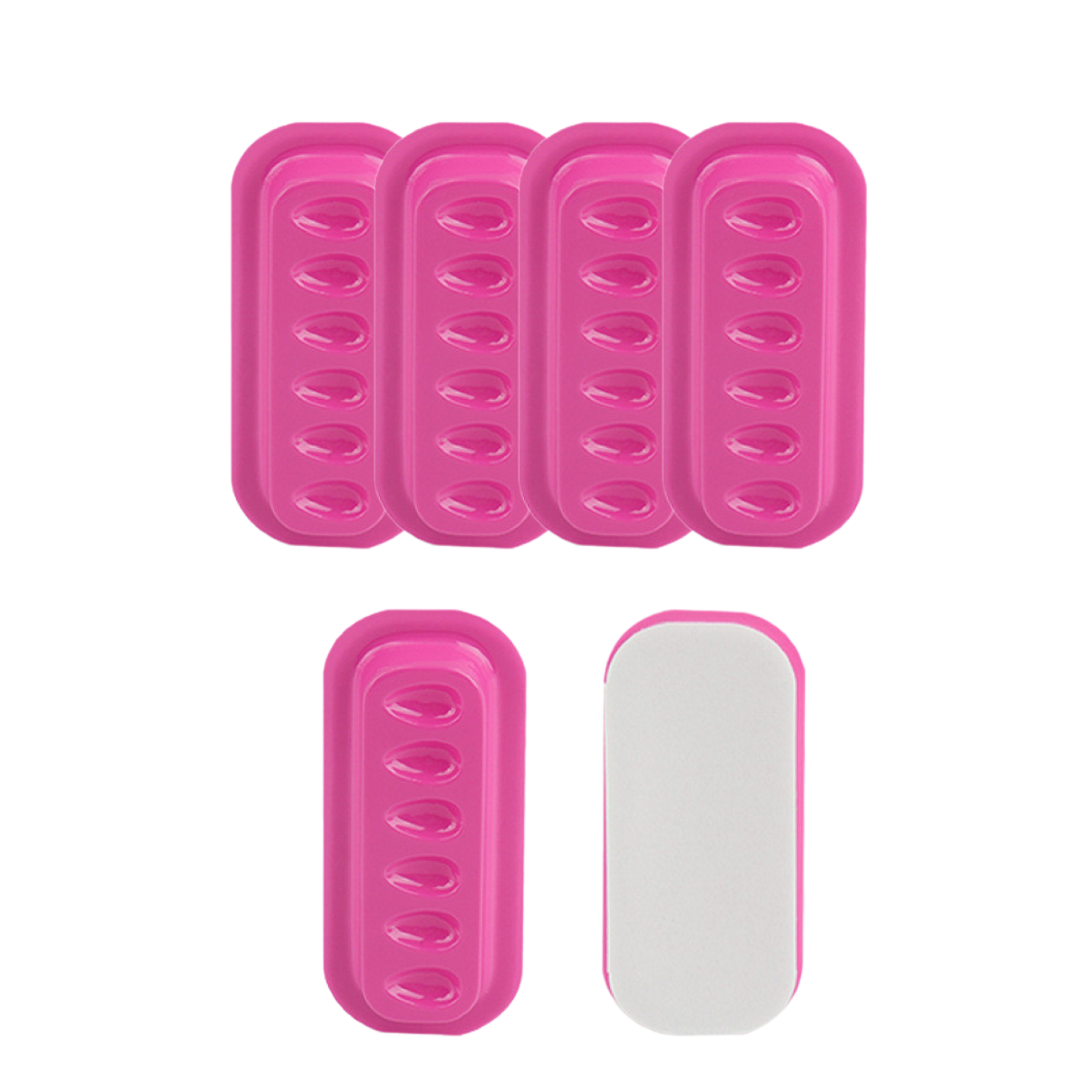 Disposable Adhesive Tray 6 slots Pink 5/Pack