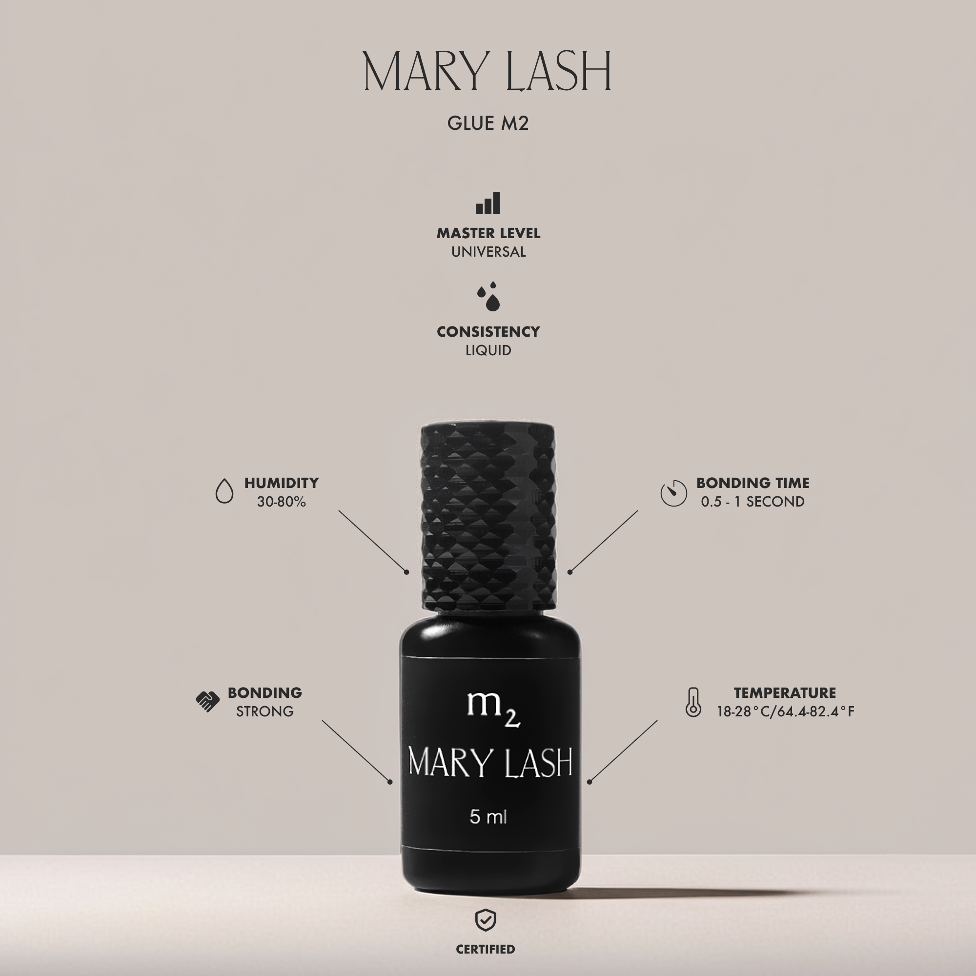 MARY LASH Glue m2 - Fast Lash Extension Adhesive
