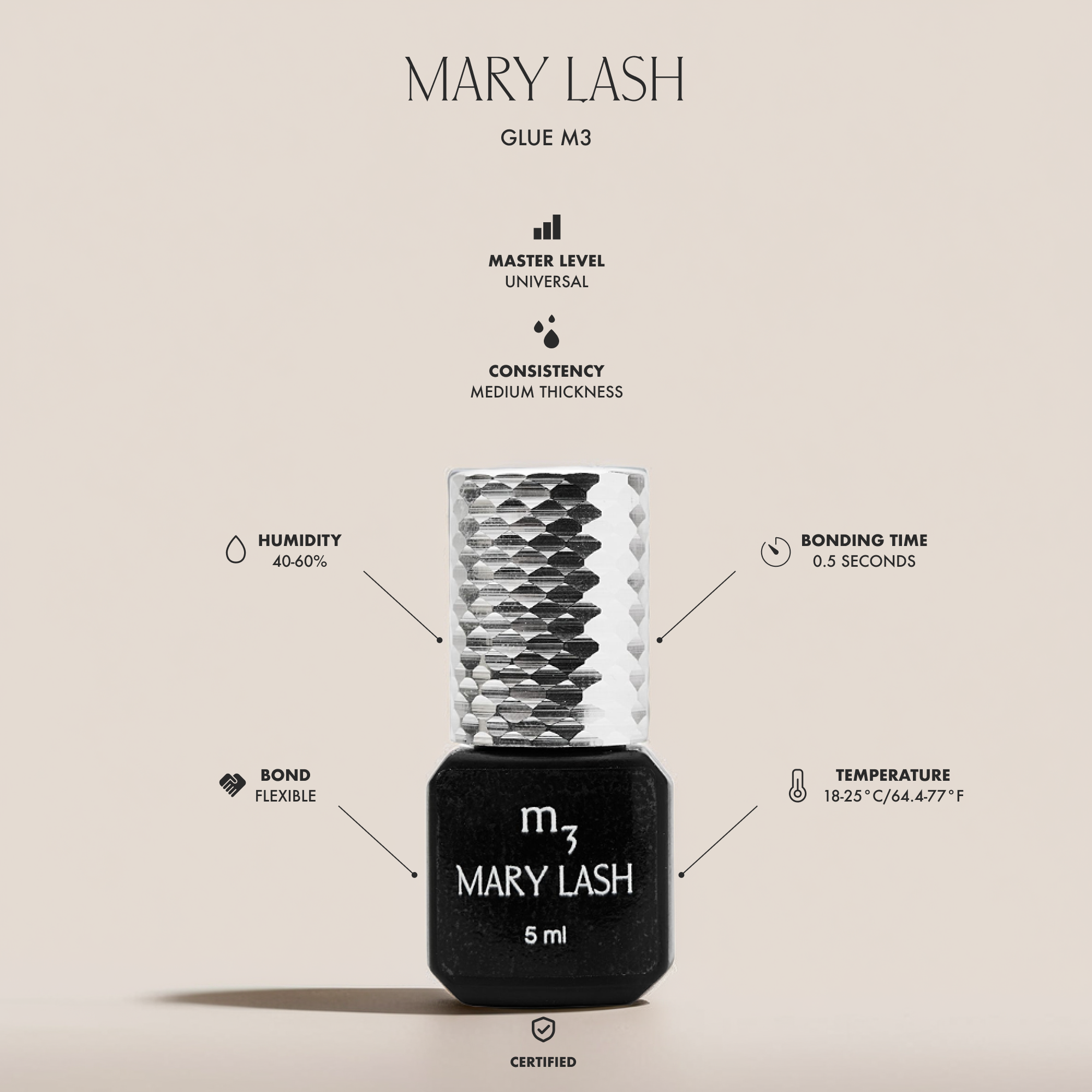 MARY LASH Glue m3 - Fast Lash Extension Adhesive