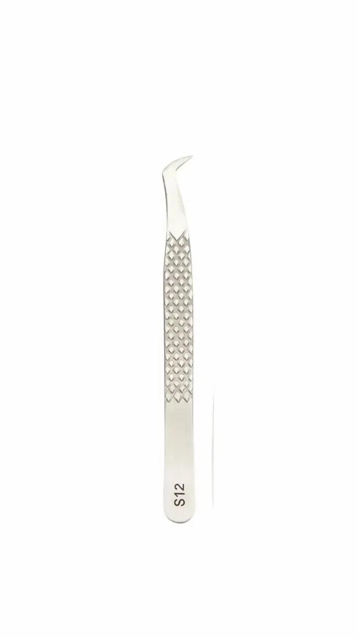 MARY LASH Diamond Coated Curved Volume Lash Tweezers | Professional Lash Extension Tool