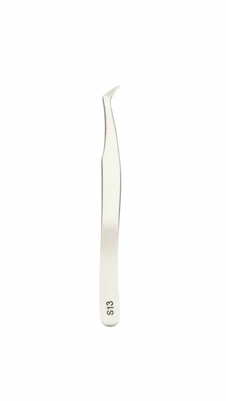MARY LASH Diamond Coated Curved Volume Lash Tweezers | Professional Lash Extension Tool