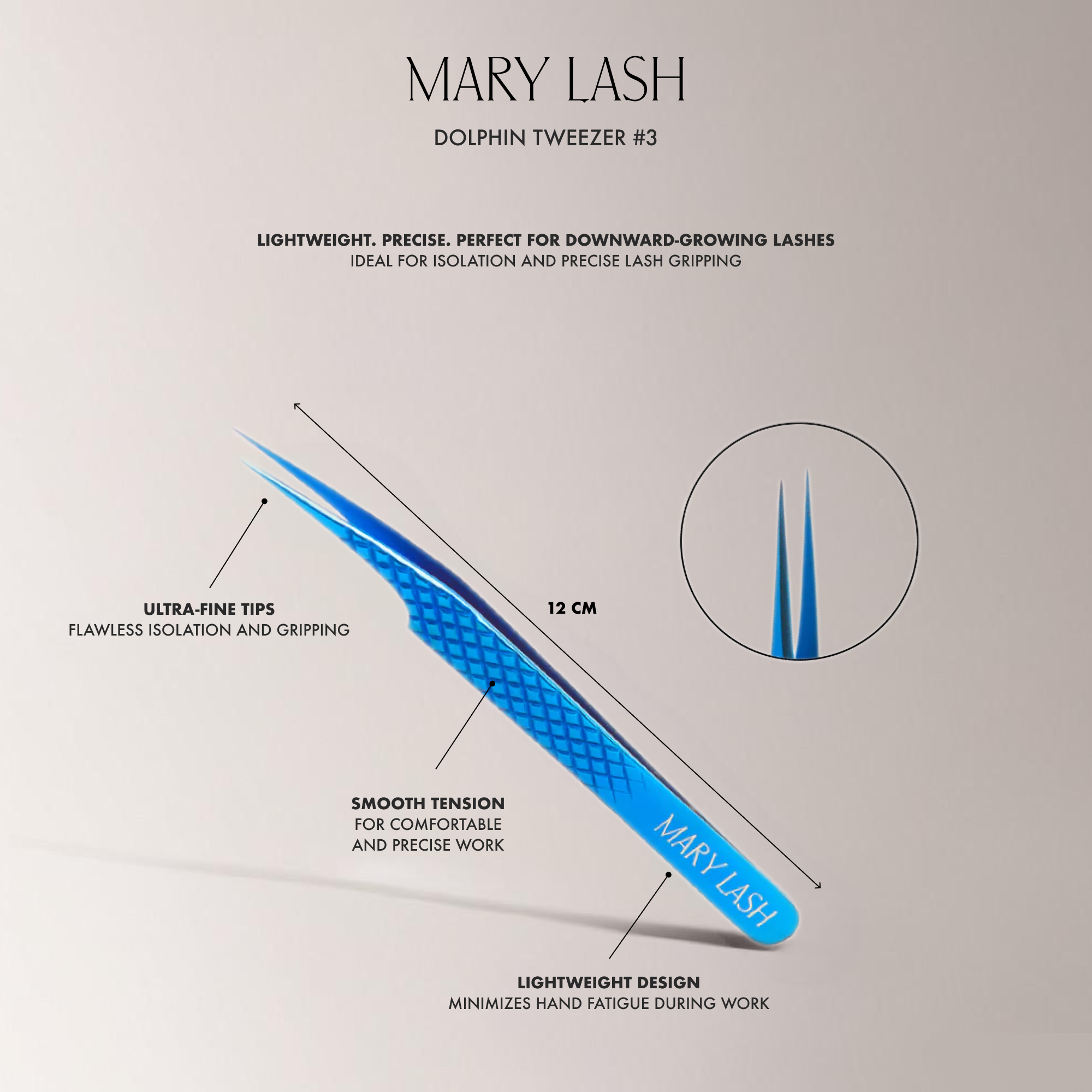 MARY LASH Isolation Eyelash Extensions Tweezers