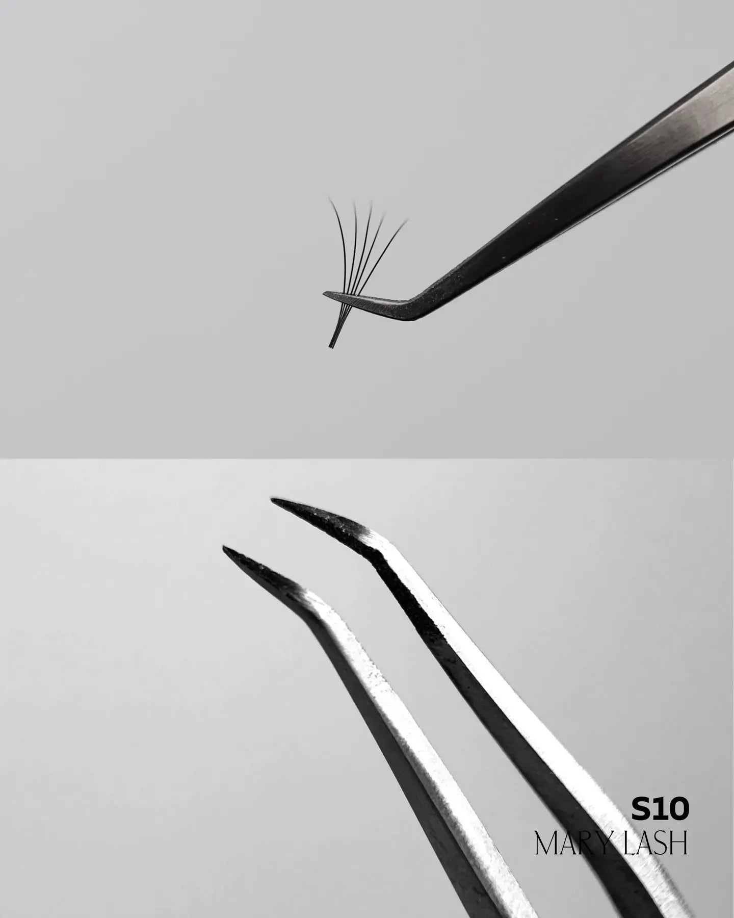 MARY LASH Diamond Coated Curved Volume Lash Tweezers | Professional Lash Extension Tool