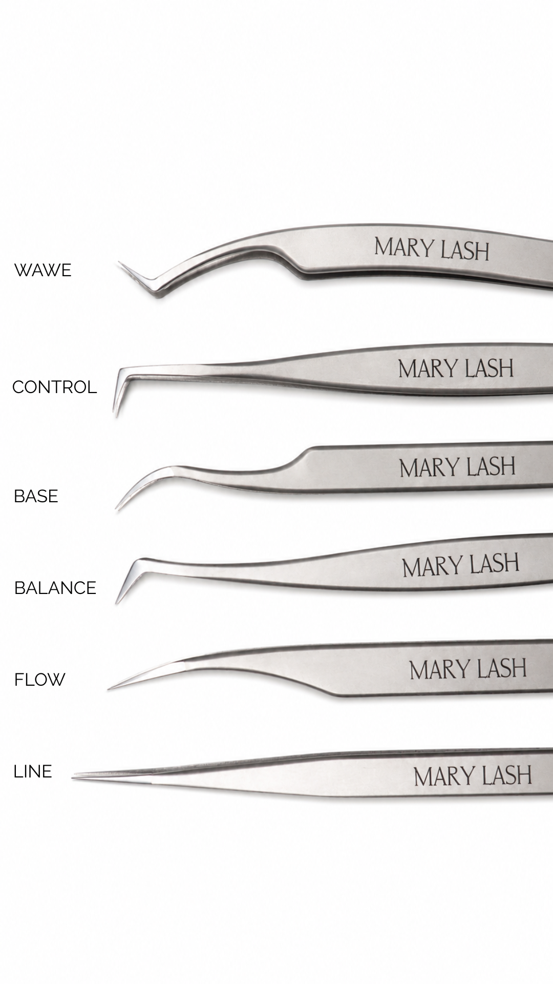 MARY LASH BALANCE Mini L Boot Volume Lash Tweezers