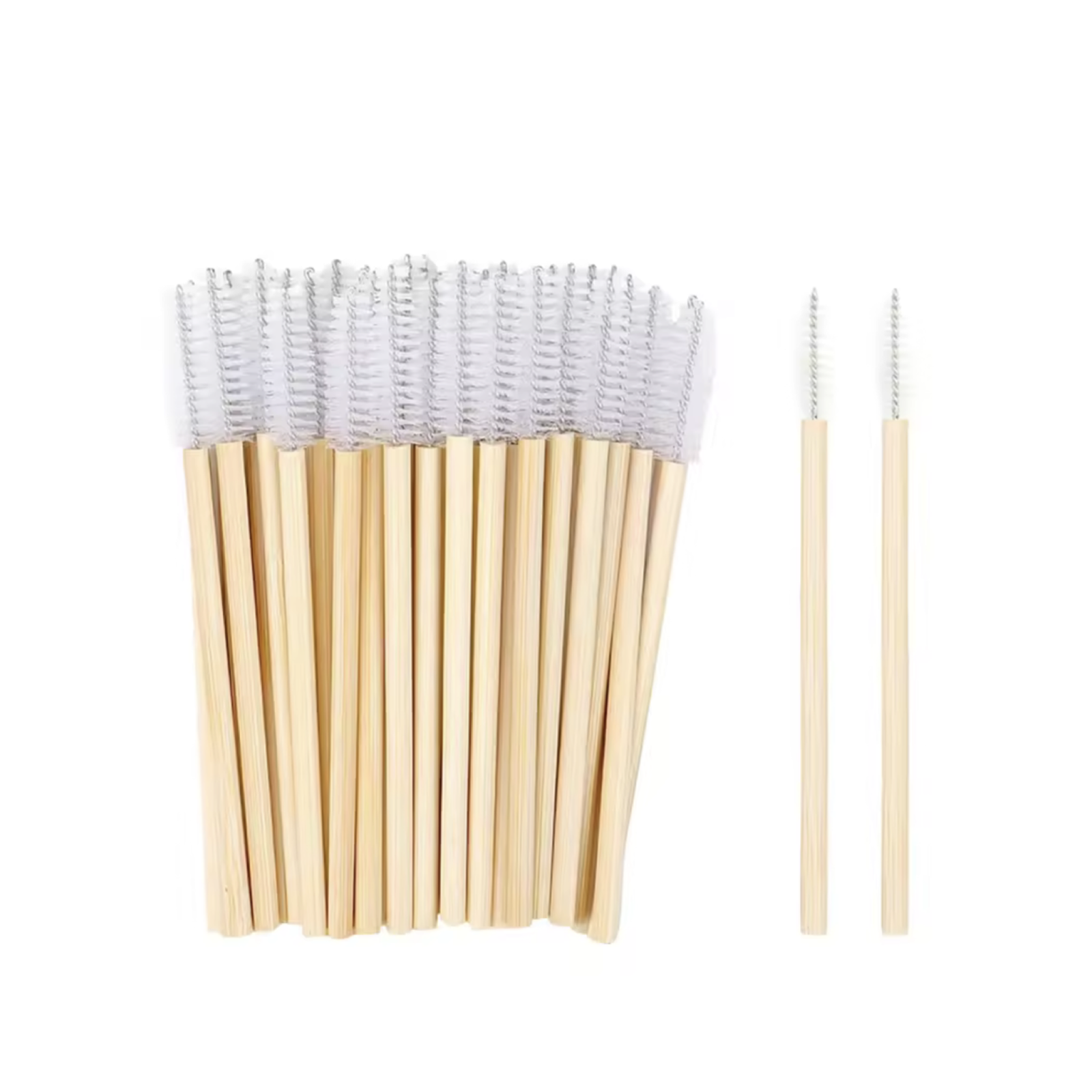 Nylon brushes with bamboo handle 1 pack (50 pcs)