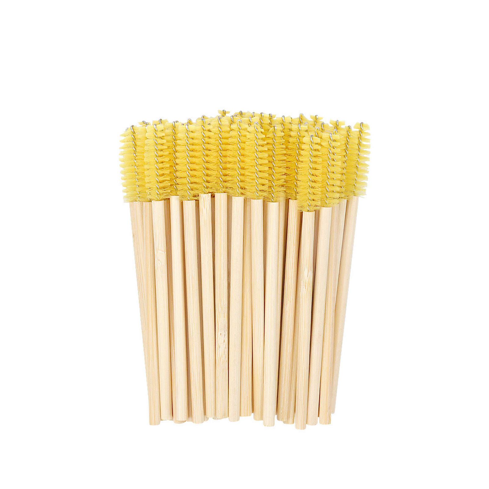 Nylon brushes with bamboo handle 1 pack (50 pcs)