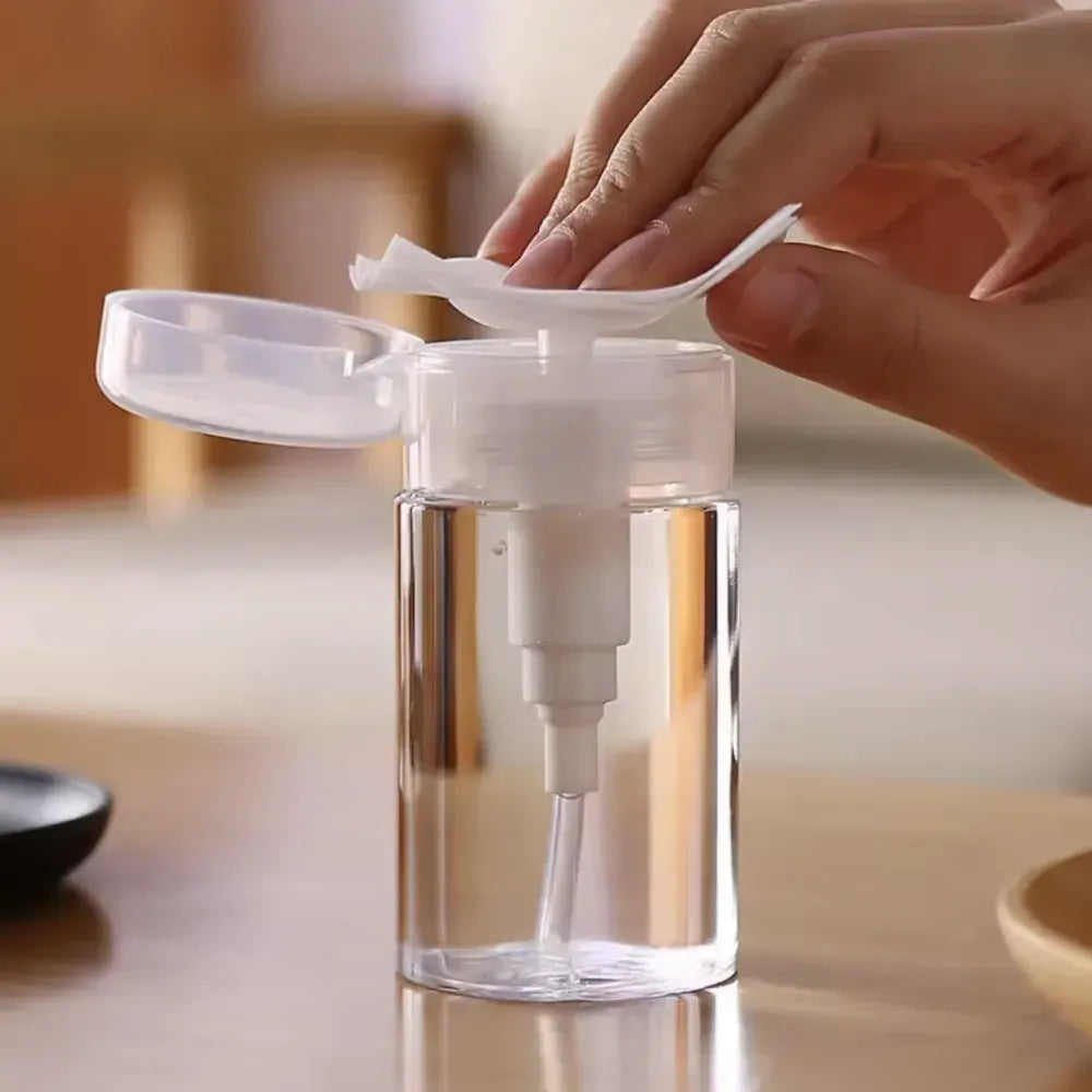 Plastic liquid container with pump dispenser (Transparent)