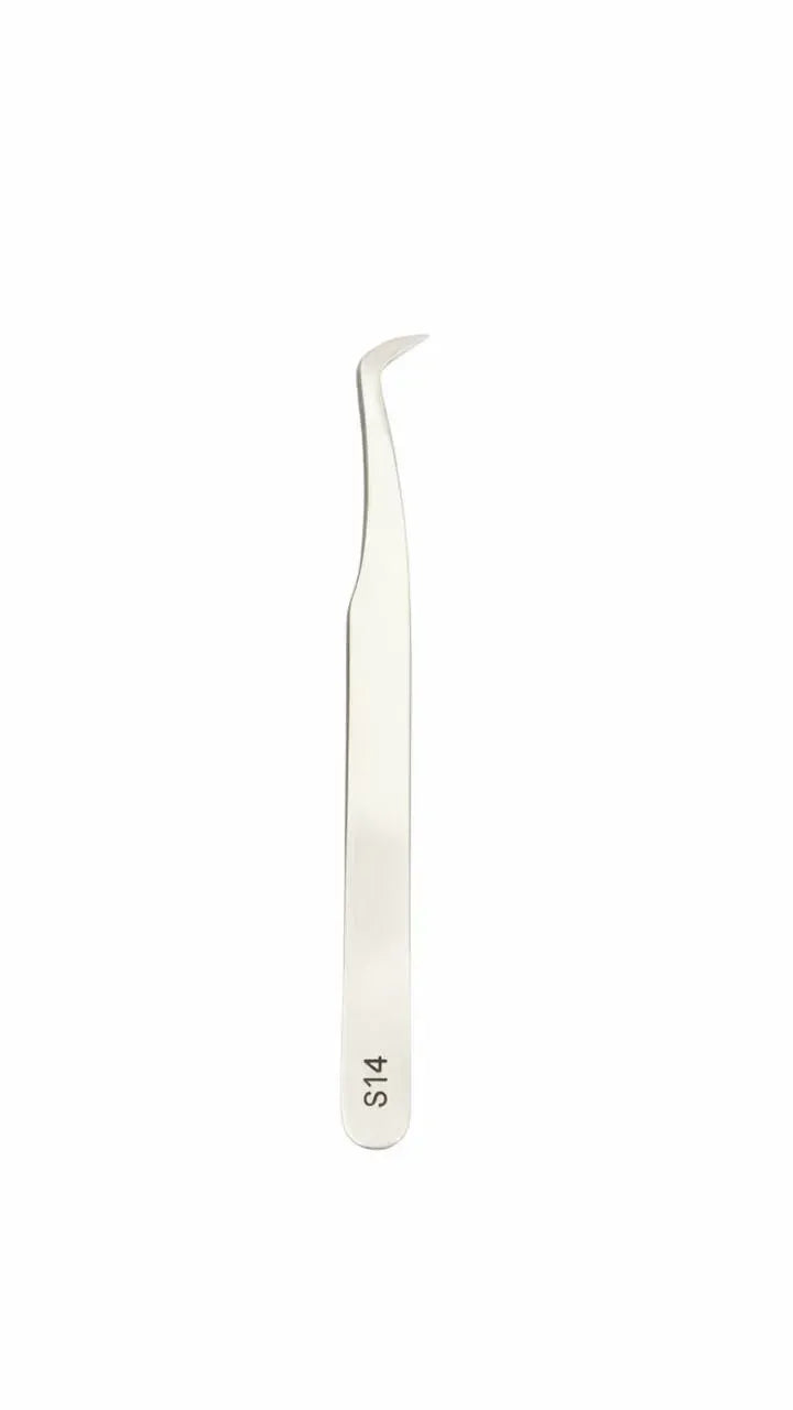 MARY LASH Diamond Coated Curved Volume Lash Tweezers | Professional Lash Extension Tool