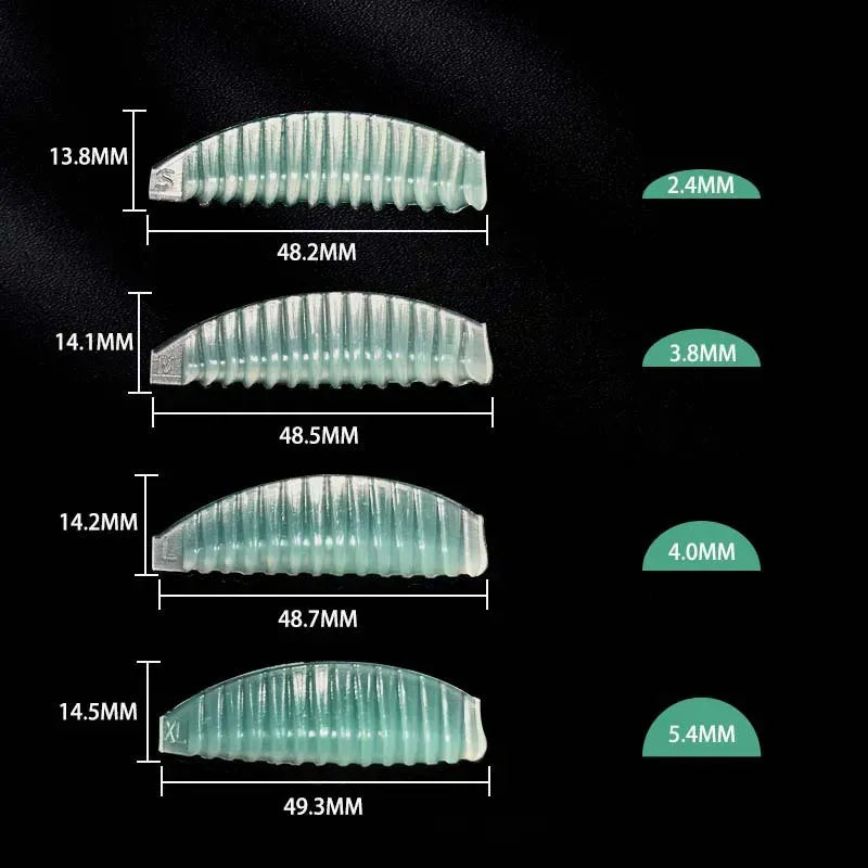 Lami shields 4 pads (S, M, L, XL) Silicone Lash Curling Pads in Pink&Blue