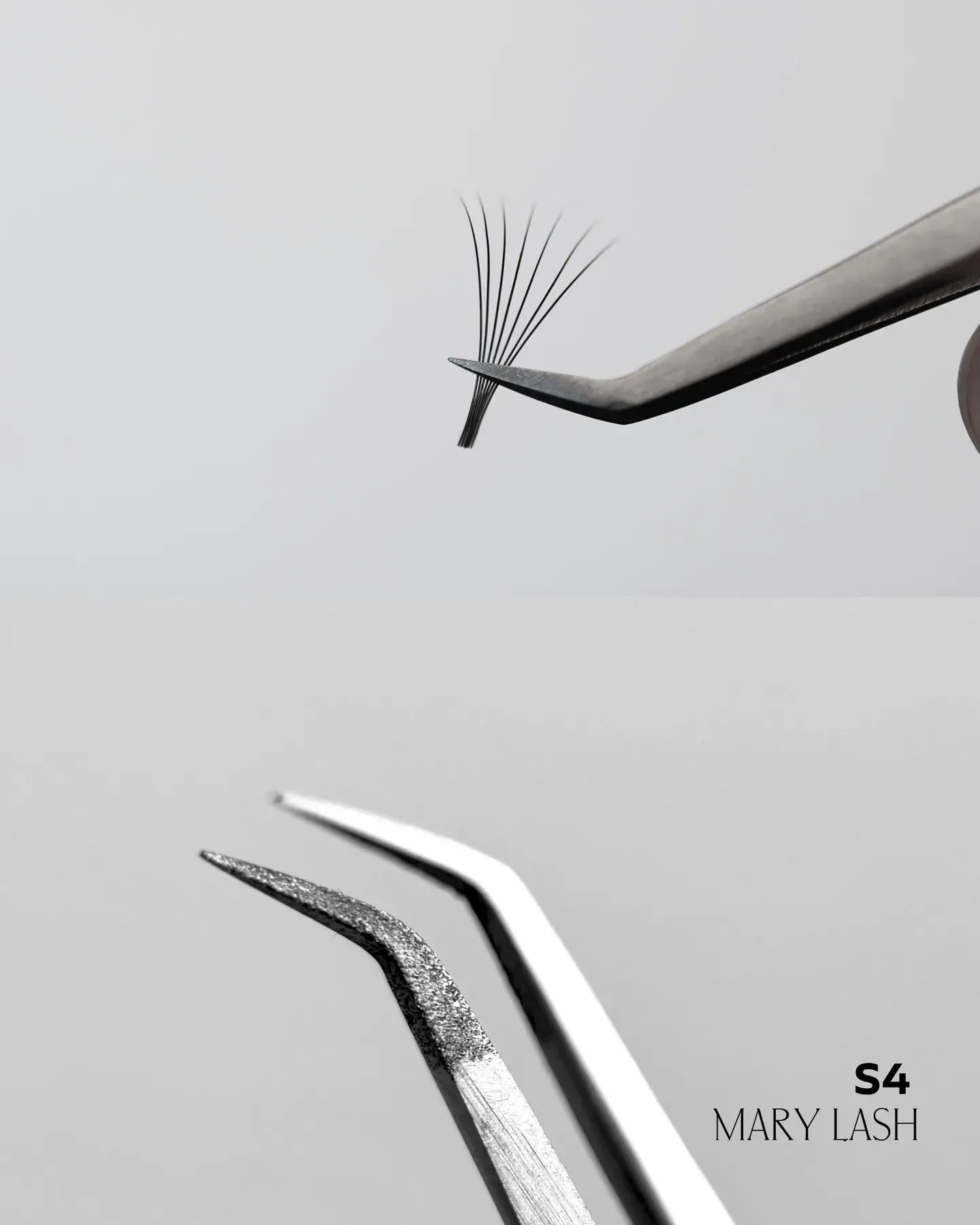 MARY LASH Diamond Coated Curved Volume Lash Tweezers | Professional Lash Extension Tool